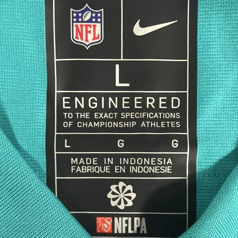 Nike Miami Dolphins Tyreek Hill #10 Aqua NFL Football Jersey Men's Size L